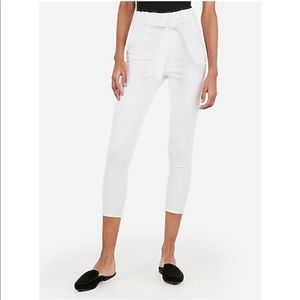 Express High Waisted Perfect Belted Crop Denim